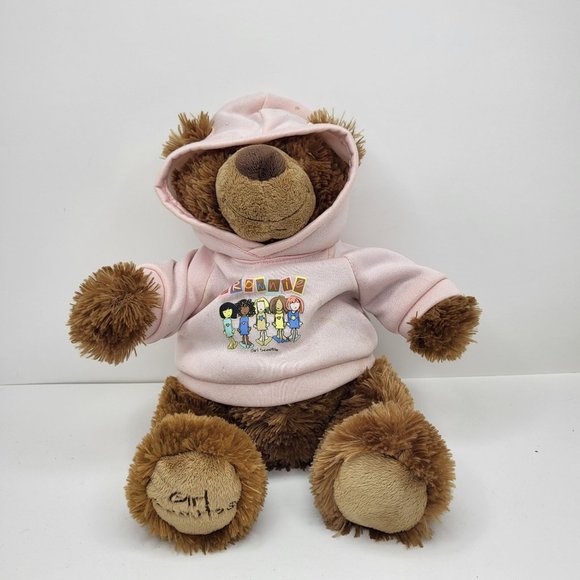 Girl Scout Little Brownie Bear Pink Sweatshirt Plush Mary Meyer 13" Toy - Picture 1 of 11